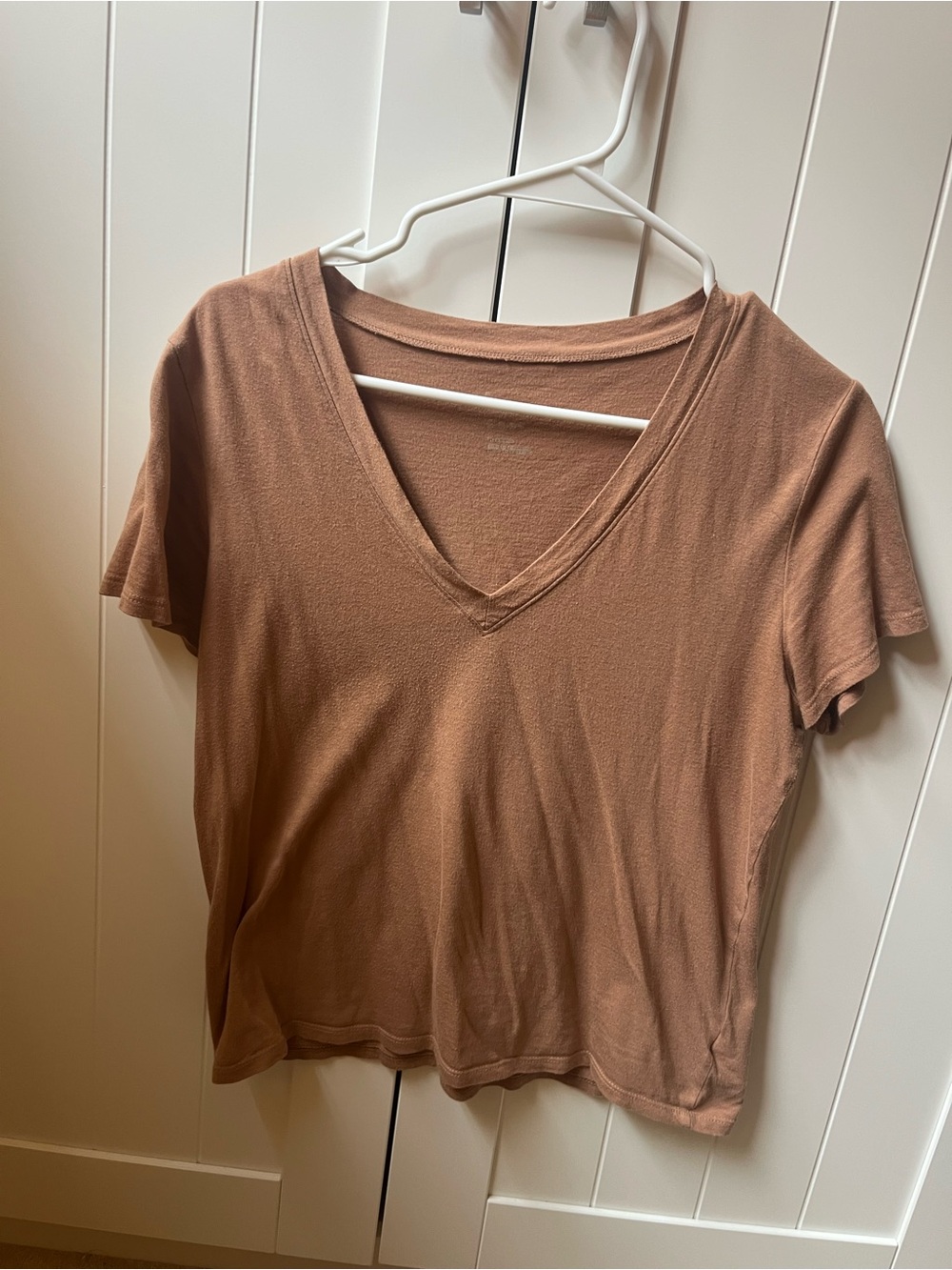 Women's A New Day V-Neck Tee in Brown - Classic Casual Top
